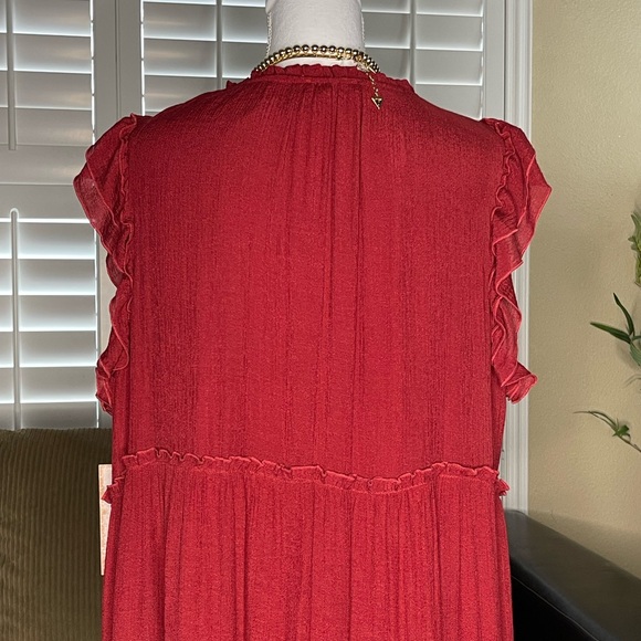 Indigo Rose Red Ruffle Dress - Picture 5 of 13